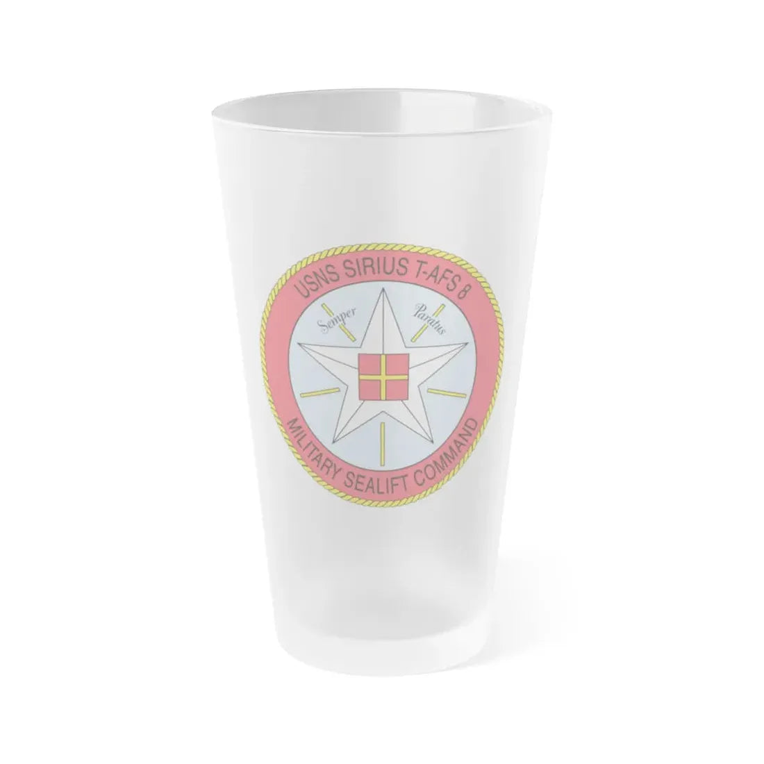 USNS Sirius T Afs 8 Military Sealift Command (U.S. Navy) Frosted Pint Glass 16oz Default Title - Go Mug Yourself