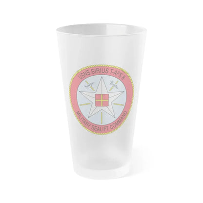 USNS Sirius T Afs 8 Military Sealift Command (U.S. Navy) Frosted Pint Glass 16oz Default Title - Go Mug Yourself