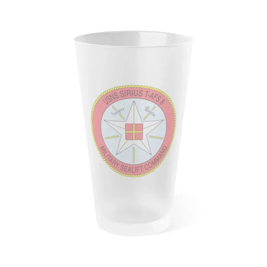 USNS Sirius T Afs 8 Military Sealift Command (U.S. Navy) Frosted Pint Glass 16oz Default Title - Go Mug Yourself