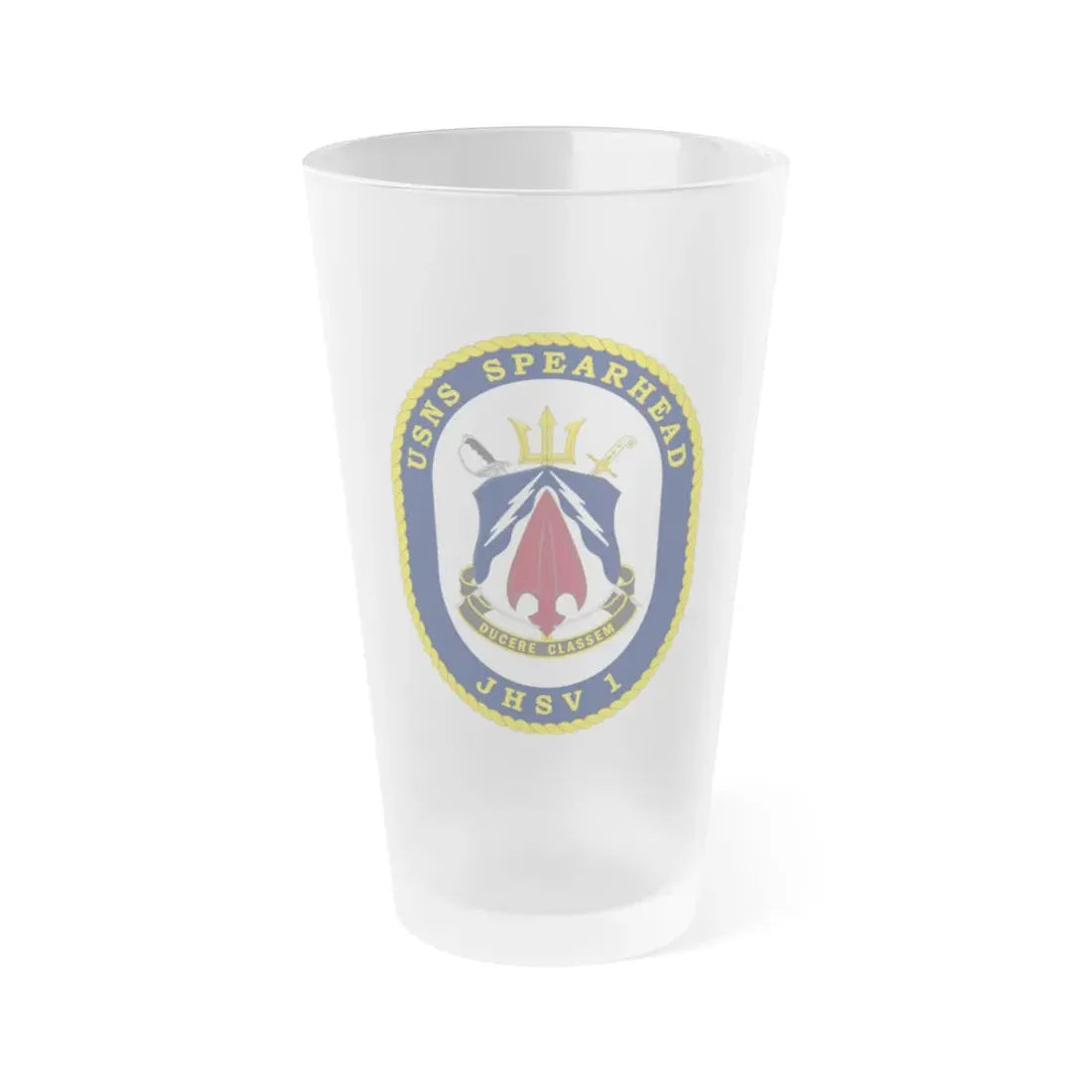 USNS Spearhead JHSV 1 (U.S. Navy) Frosted Pint Glass 16oz Default Title - Go Mug Yourself