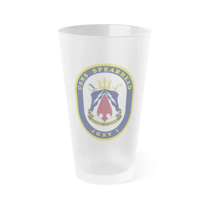 USNS Spearhead JHSV 1 (U.S. Navy) Frosted Pint Glass 16oz Default Title - Go Mug Yourself