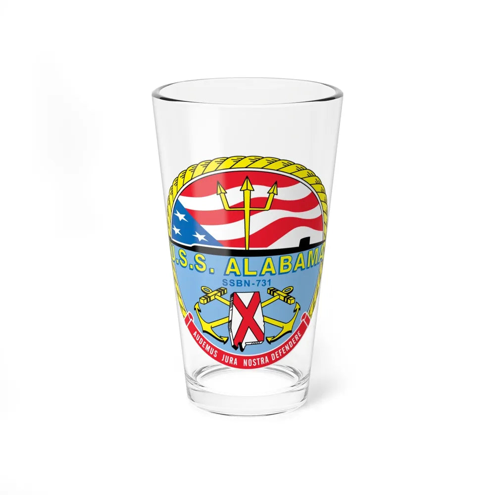 USS Alabama (U.S. Navy) Pint Glass 16oz-16oz-Go Mug Yourself