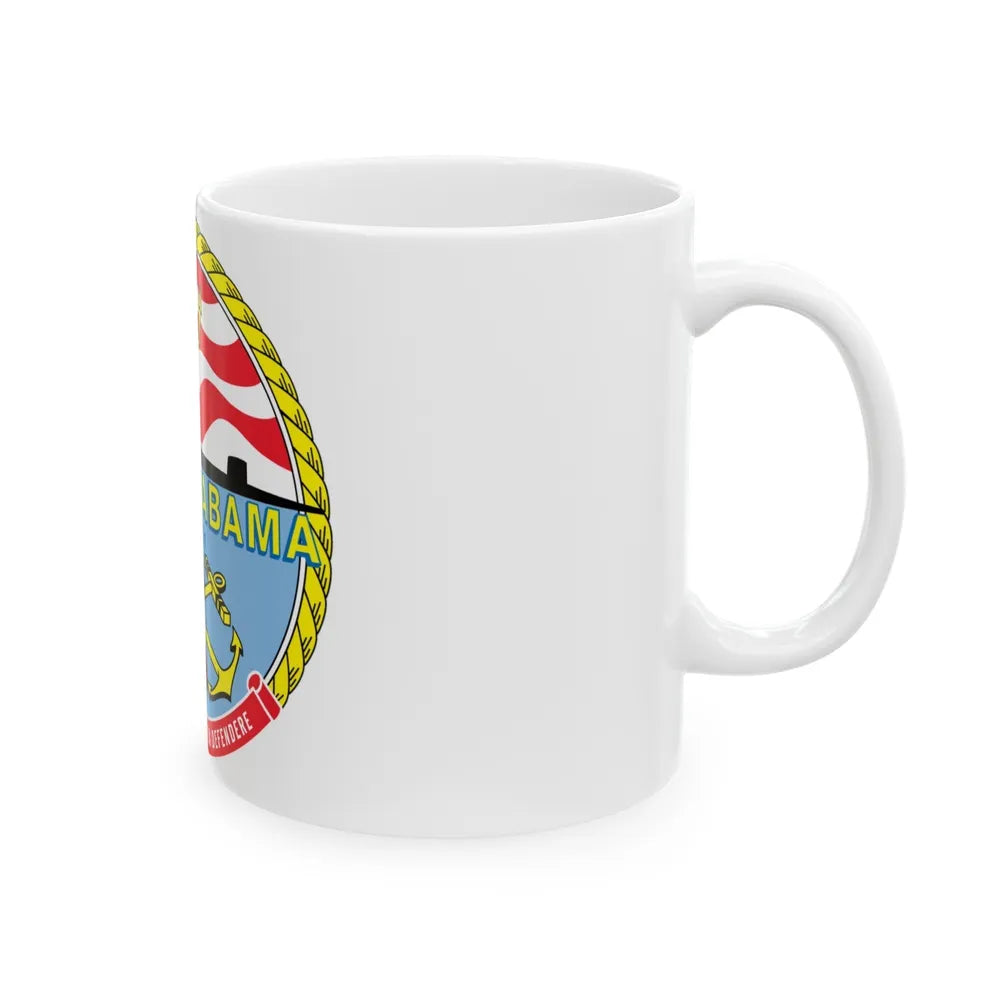 USS Alabama (U.S. Navy) White Coffee Mug-Go Mug Yourself