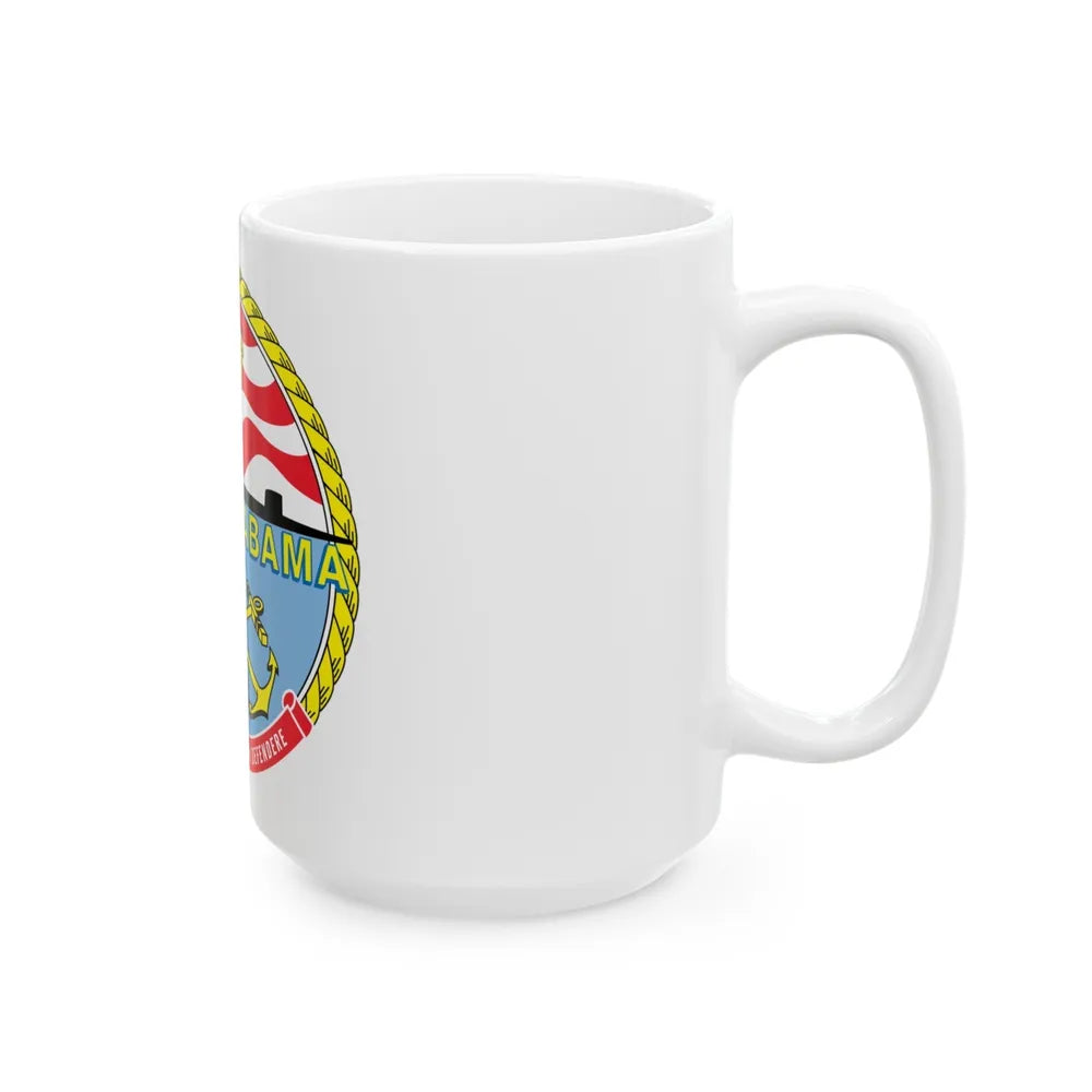 USS Alabama (U.S. Navy) White Coffee Mug-Go Mug Yourself