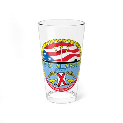 USS Alabama (U.S. Navy) Pint Glass 16oz 16oz - Go Mug Yourself