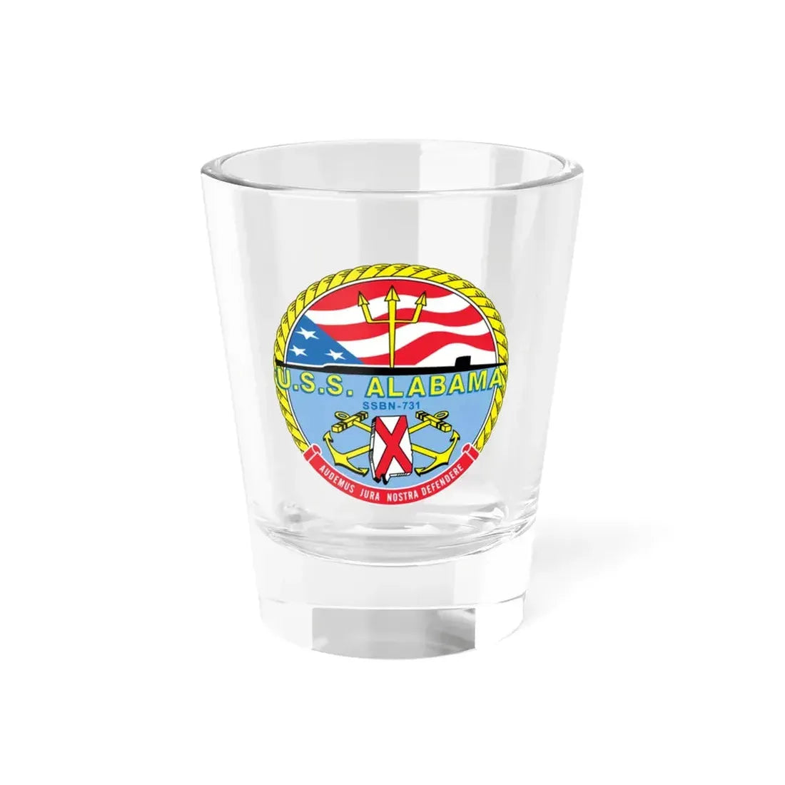 USS Alabama (U.S. Navy) Shot Glass 1.5oz 1.5oz - Go Mug Yourself