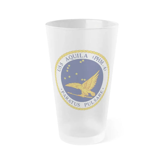 USS Aquila PHM 4 (U.S. Navy) Frosted Pint Glass 16oz Default Title - Go Mug Yourself