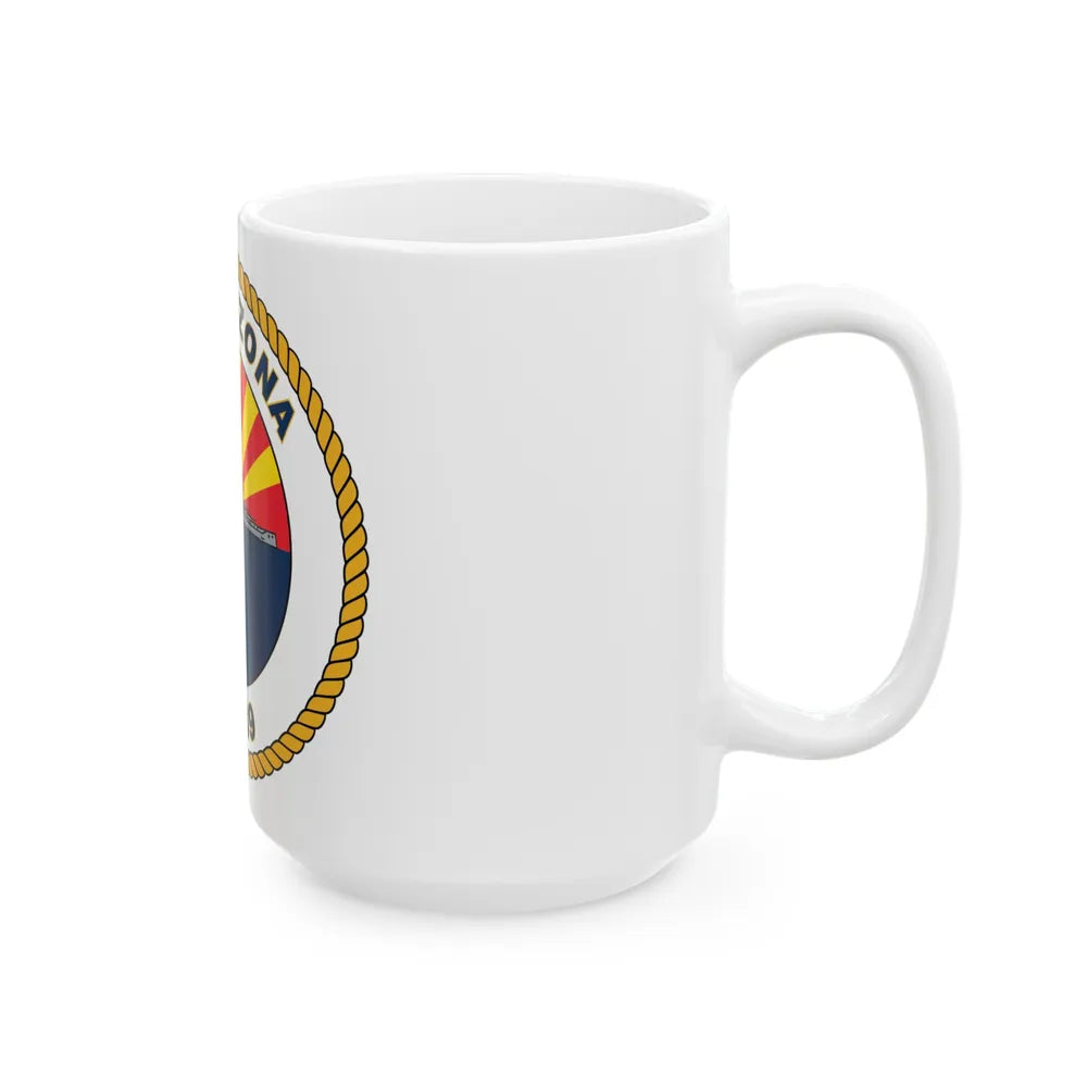 USS Arizona BB 39 (U.S. Navy) White Coffee Mug-Go Mug Yourself