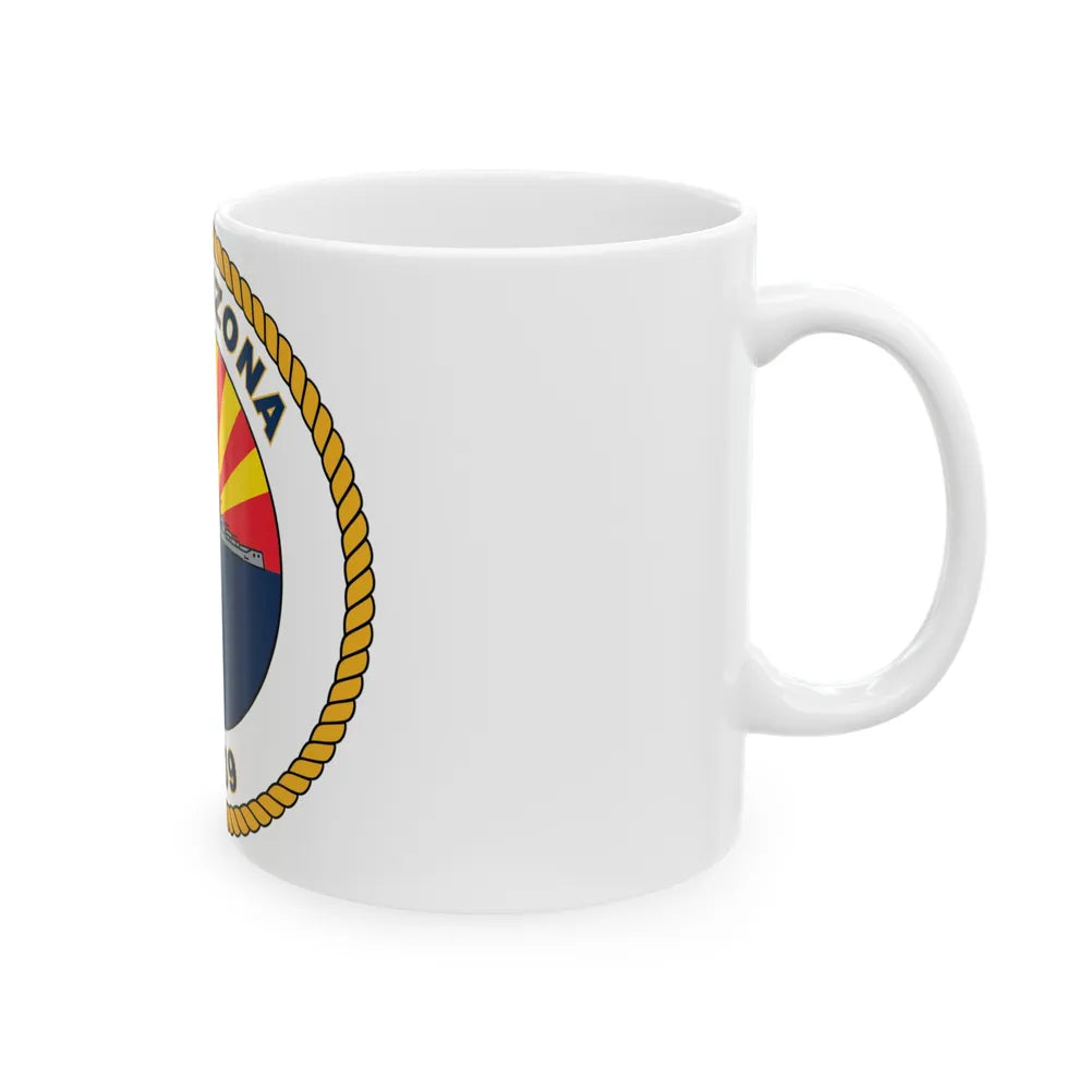 USS Arizona BB 39 (U.S. Navy) White Coffee Mug-Go Mug Yourself