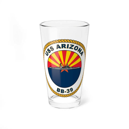 USS Arizona BB 39 (U.S. Navy) Pint Glass 16oz 16oz - Go Mug Yourself