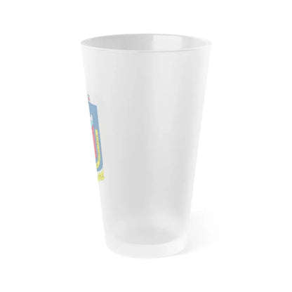 USS Austin LPD 4 Potestas Maritimas Per Mobilitate (U.S. Navy) Frosted Pint Glass 16oz - Go Mug Yourself