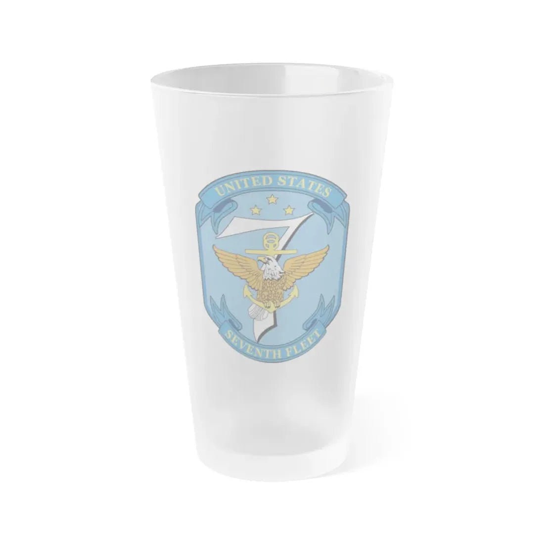 USS Blue Ridge Seventh Fleet (U.S. Navy) Frosted Pint Glass 16oz Default Title - Go Mug Yourself