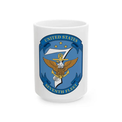 USS Blue Ridge Seventh Fleet (U.S. Navy) White Coffee Mug 15oz - Go Mug Yourself