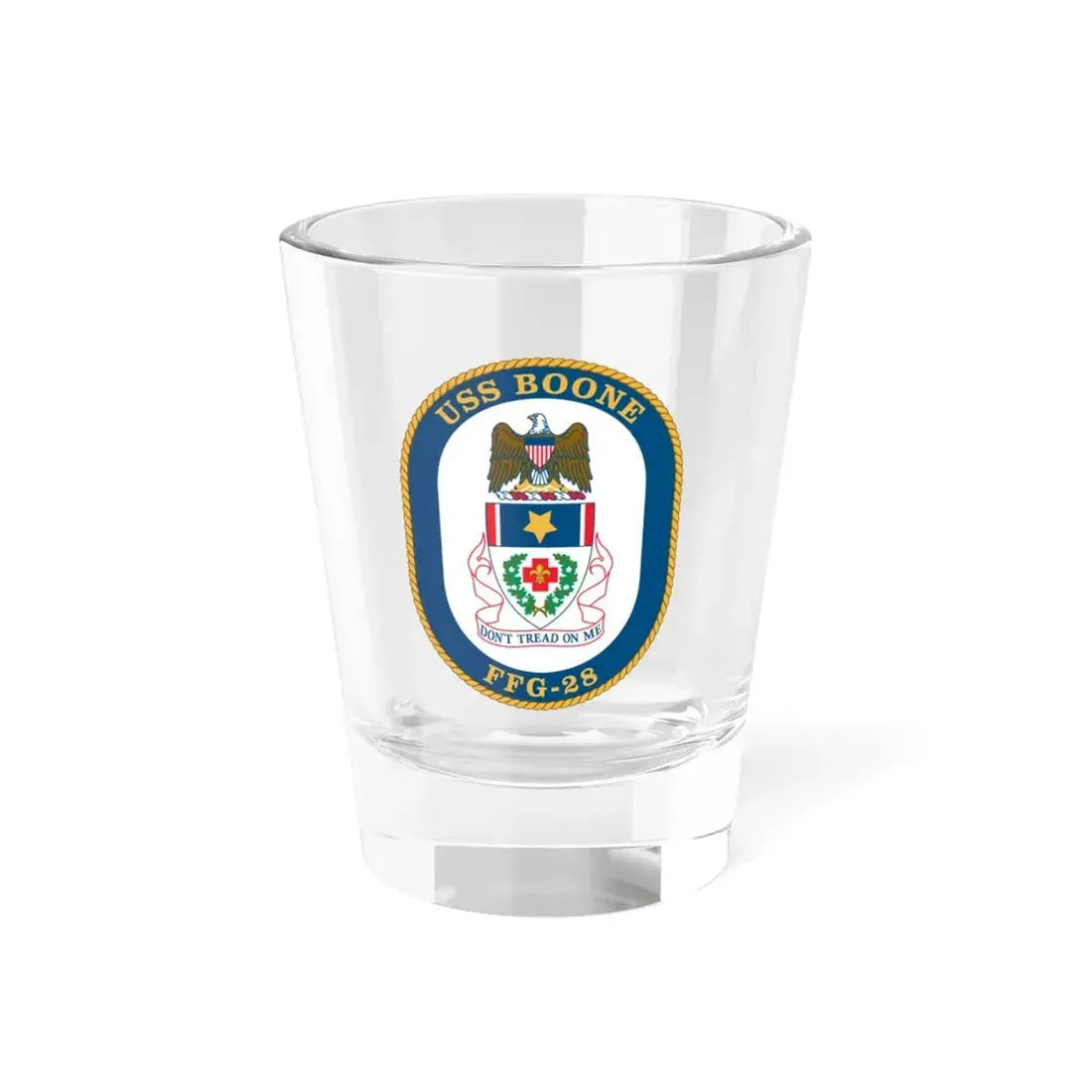 USS Boone FFG 28 (U.S. Navy) Shot Glass 1.5oz 1.5oz - Go Mug Yourself