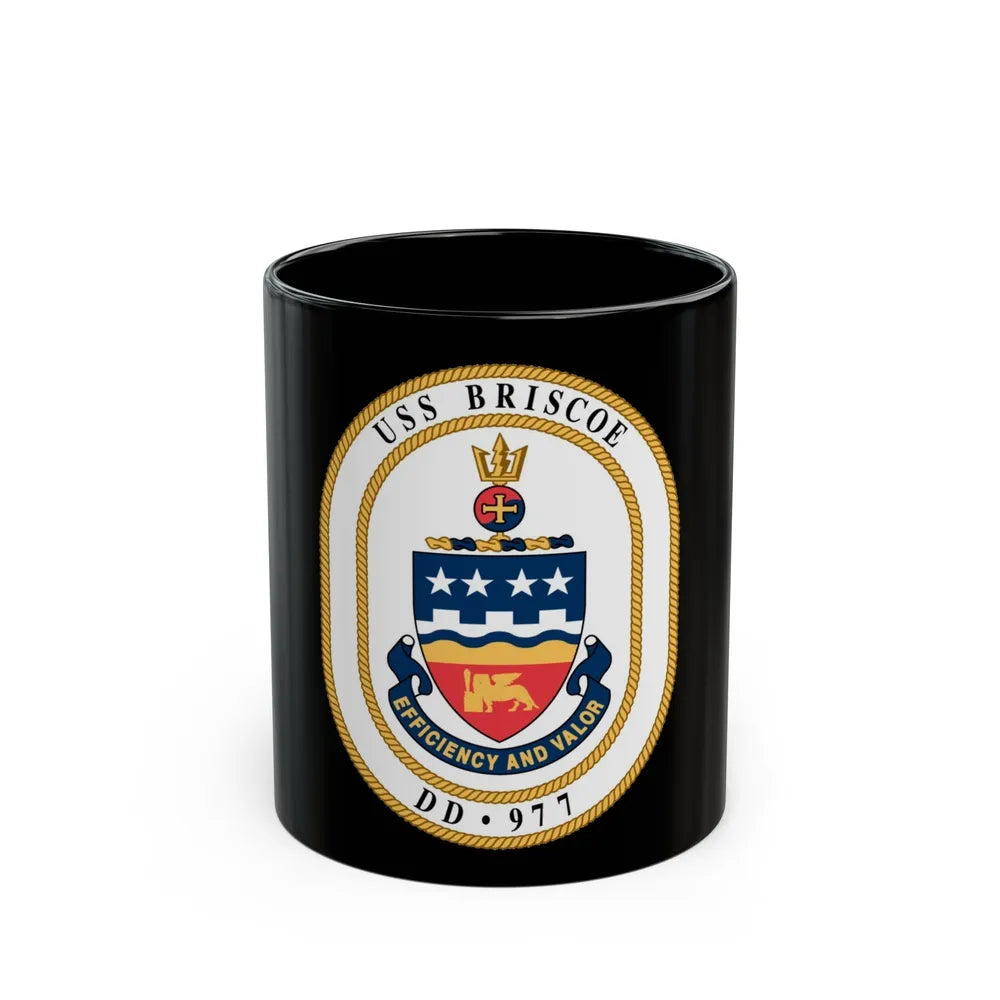 USS Briscoe DD 977 (U.S. Navy) Black Coffee Mug-11oz-Go Mug Yourself