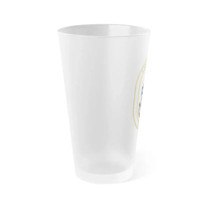 USS Briscoe DD 977 (U.S. Navy) Frosted Pint Glass 16oz - Go Mug Yourself