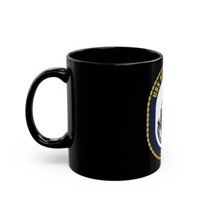 USS Bunker Hill CG 52 Crest (U.S. Navy) Black Coffee Mug-Go Mug Yourself