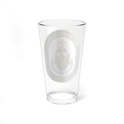 USS Bunker Hill CG 52 Crest (U.S. Navy) Pint Glass 16oz-Go Mug Yourself