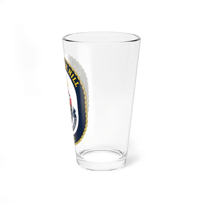 USS Bunker Hill CG 52 Crest (U.S. Navy) Pint Glass 16oz-Go Mug Yourself