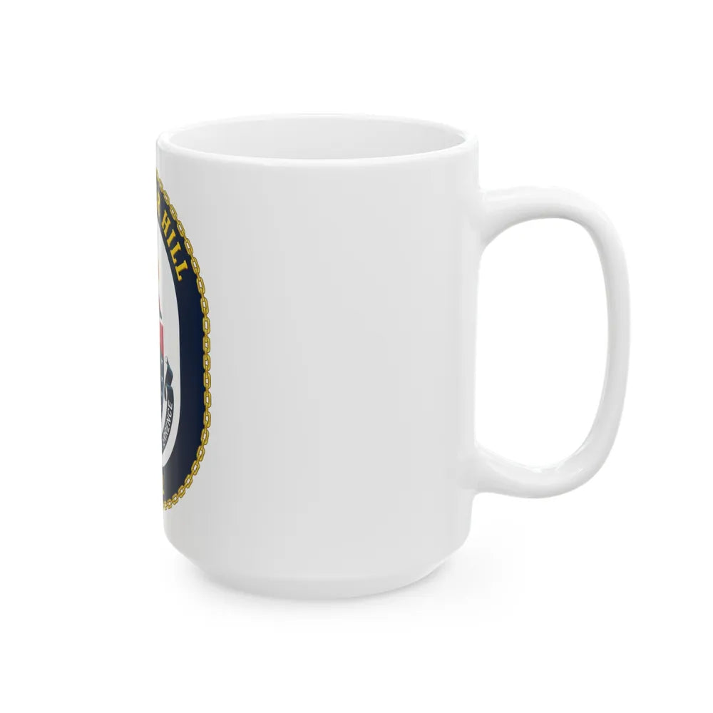 USS Bunker Hill CG 52 Crest (U.S. Navy) White Coffee Mug-Go Mug Yourself