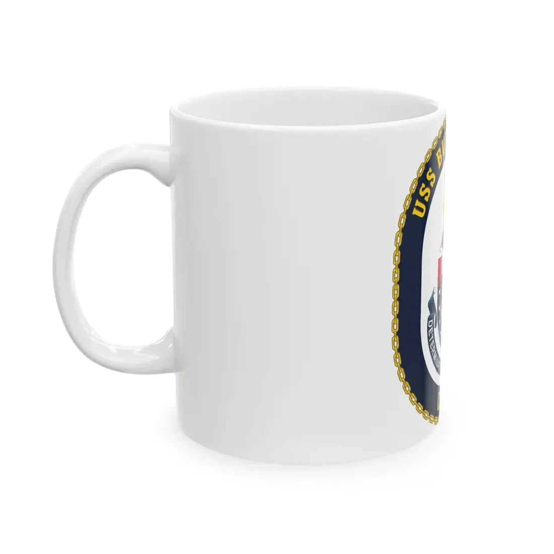 USS Bunker Hill CG 52 Crest (U.S. Navy) White Coffee Mug - Go Mug Yourself