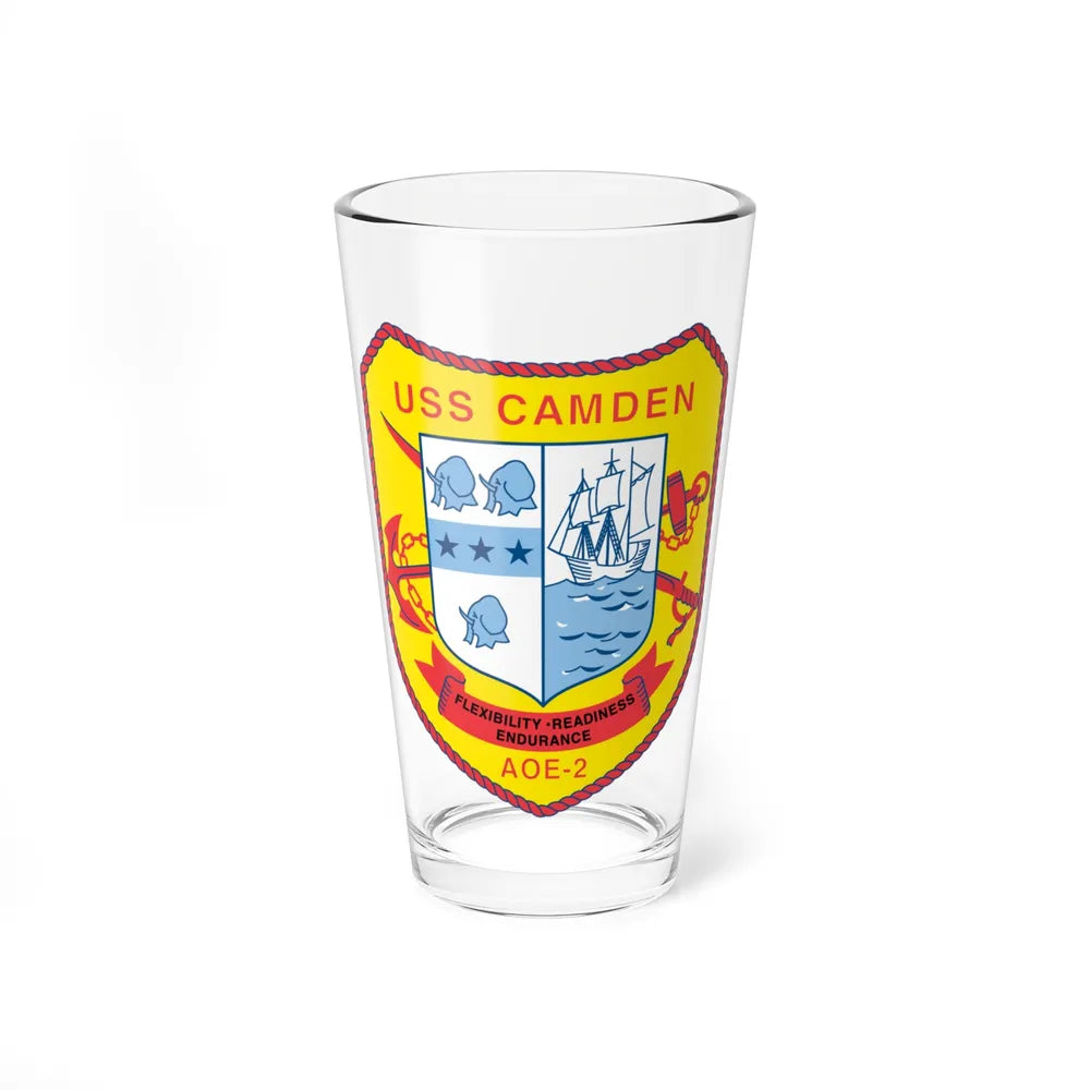 USS CAMDEN AOE 2 (U.S. Navy) Pint Glass 16oz-16oz-Go Mug Yourself