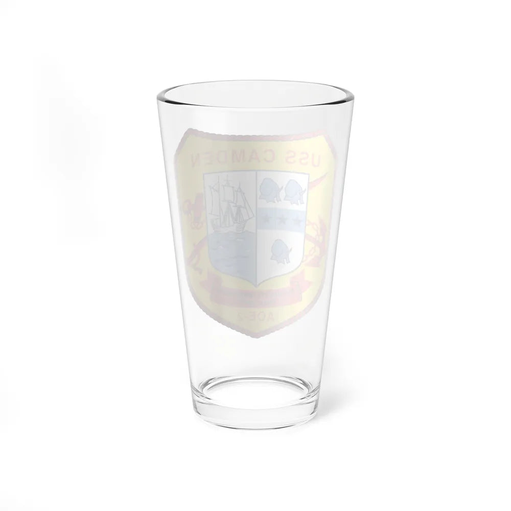 USS CAMDEN AOE 2 (U.S. Navy) Pint Glass 16oz-Go Mug Yourself