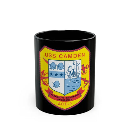 USS CAMDEN AOE 2 (U.S. Navy) Black Coffee Mug 11oz - Go Mug Yourself