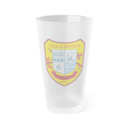 USS CAMDEN AOE 2 (U.S. Navy) Frosted Pint Glass 16oz Default Title - Go Mug Yourself