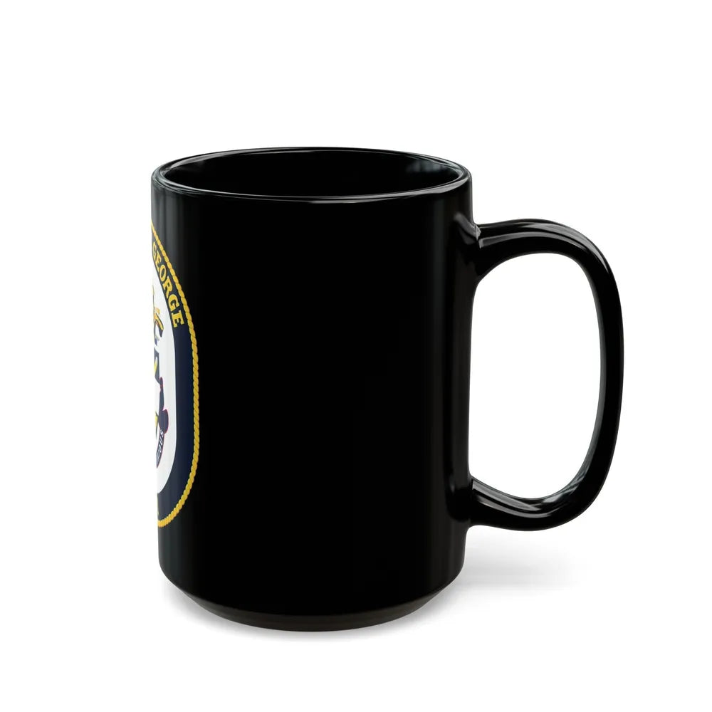 USS Cape St George CG 71 Crest (U.S. Navy) Black Coffee Mug-Go Mug Yourself