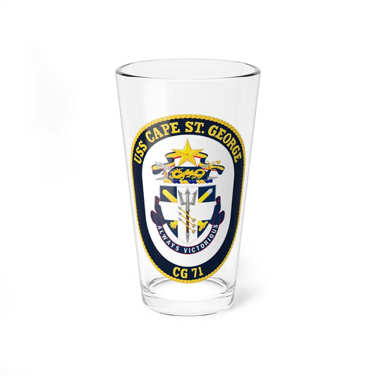 USS Cape St George CG 71 Crest (U.S. Navy) Pint Glass 16oz-16oz-Go Mug Yourself