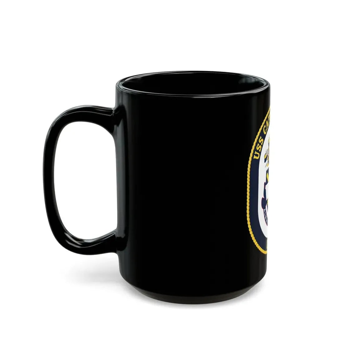 USS Cape St George CG 71 Crest (U.S. Navy) Black Coffee Mug - Go Mug Yourself