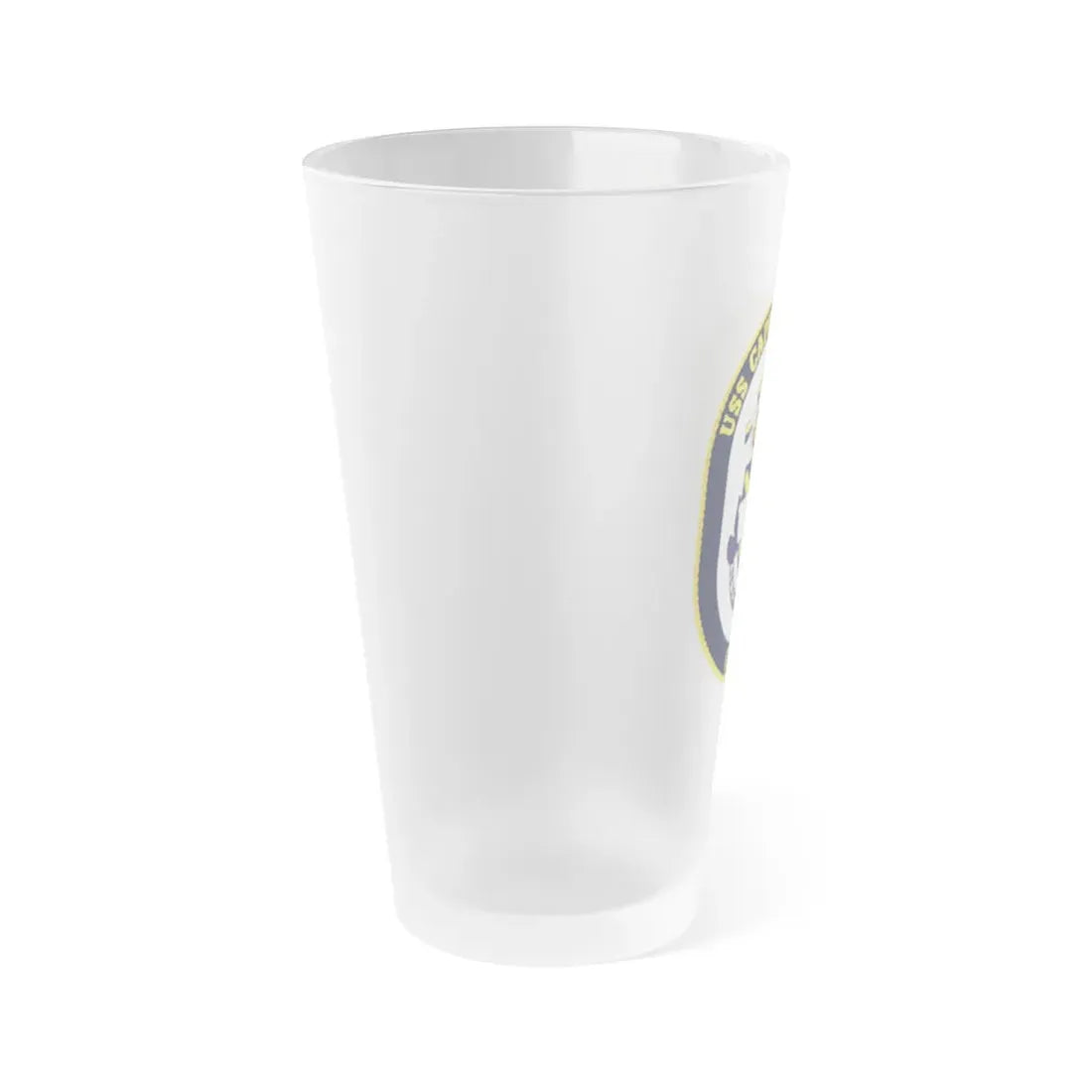USS Cape St George CG 71 Crest (U.S. Navy) Frosted Pint Glass 16oz - Go Mug Yourself