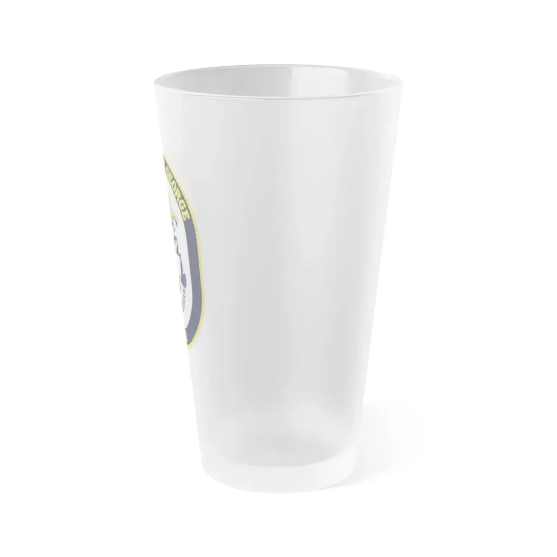 USS Cape St George CG 71 Crest (U.S. Navy) Frosted Pint Glass 16oz - Go Mug Yourself