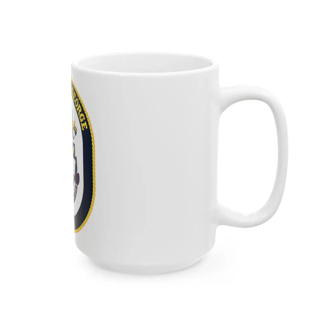 USS Cape St George CG 71 Crest (U.S. Navy) White Coffee Mug - Go Mug Yourself