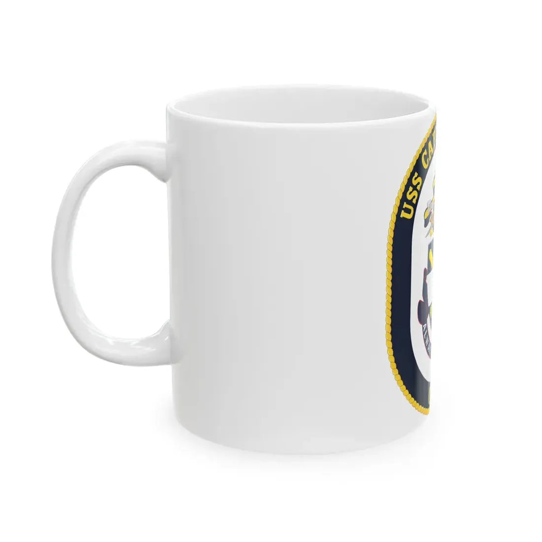 USS Cape St George CG 71 Crest (U.S. Navy) White Coffee Mug - Go Mug Yourself