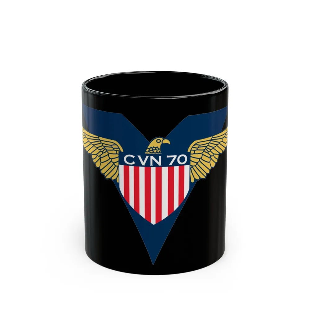 USS Carl Vinson CVN 70 CHUCKY V2 (U.S. Navy) Black Coffee Mug-11oz-Go Mug Yourself