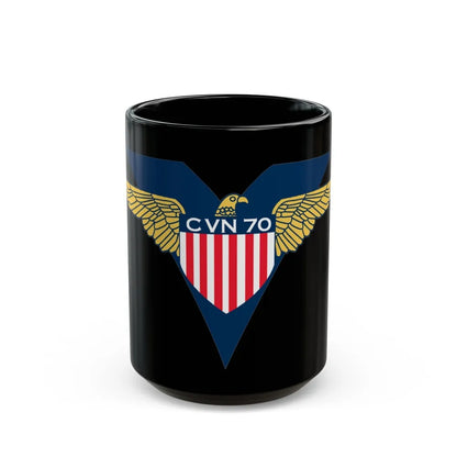 USS Carl Vinson CVN 70 CHUCKY V2 (U.S. Navy) Black Coffee Mug-15oz-Go Mug Yourself