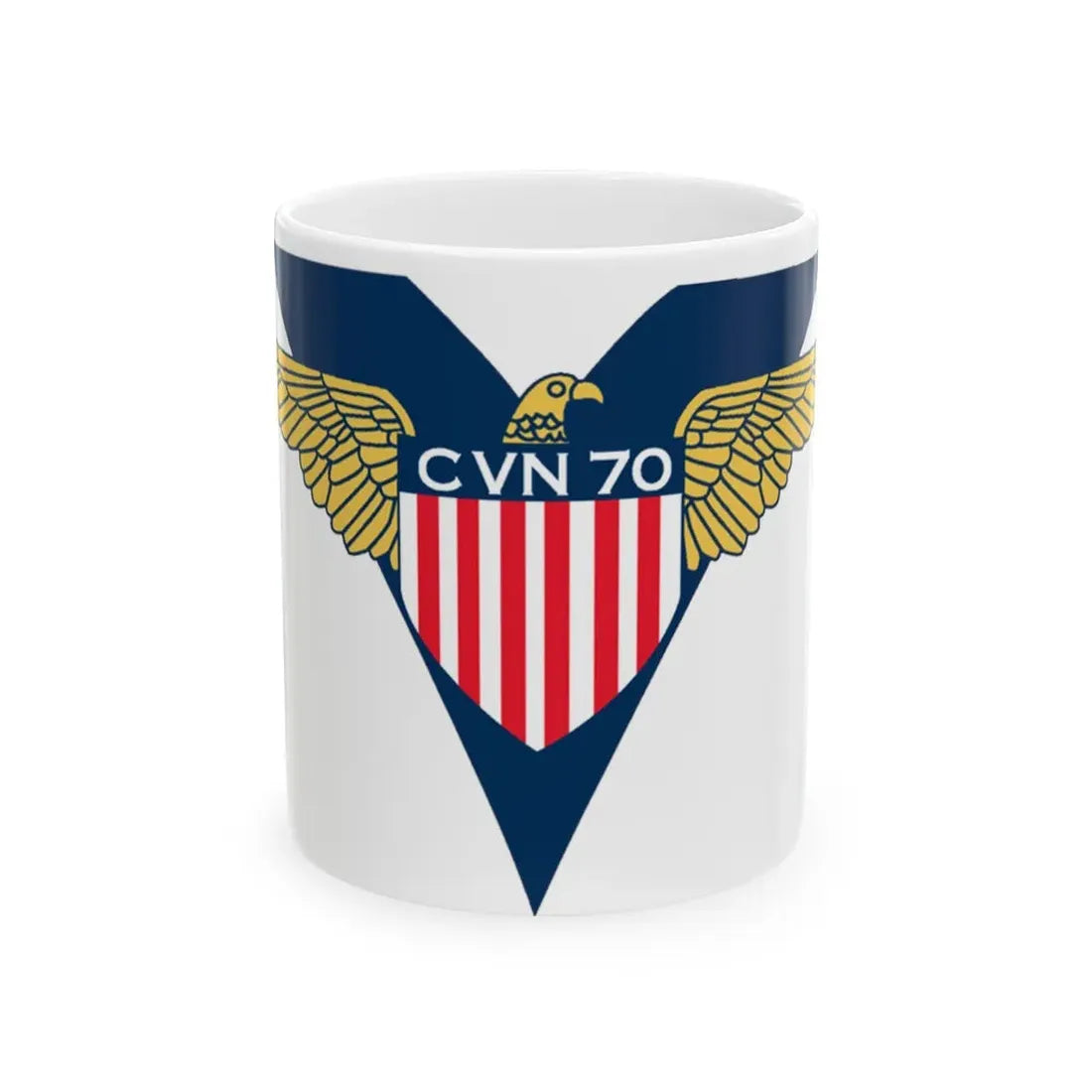 USS Carl Vinson CVN 70 CHUCKY V2 (U.S. Navy) White Coffee Mug 11oz - Go Mug Yourself
