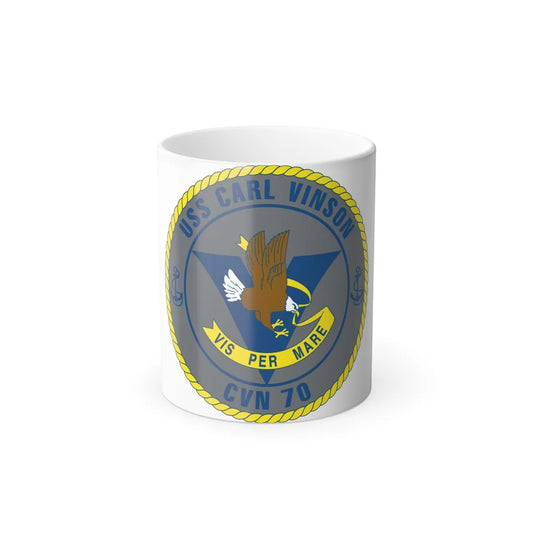 USS Carl Vinson CVN 70 (U.S. Navy) Color Changing Mug 11oz-11oz-Go Mug Yourself