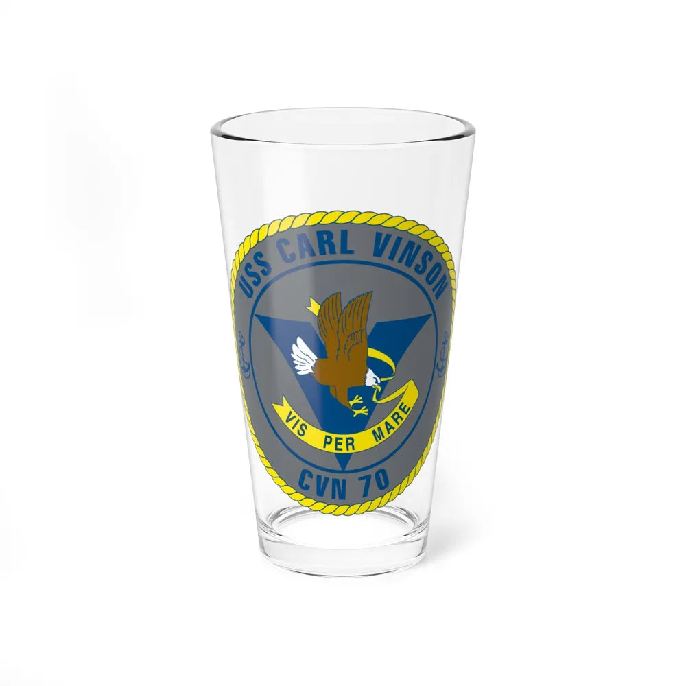 USS Carl Vinson CVN 70 (U.S. Navy) Pint Glass 16oz-16oz-Go Mug Yourself