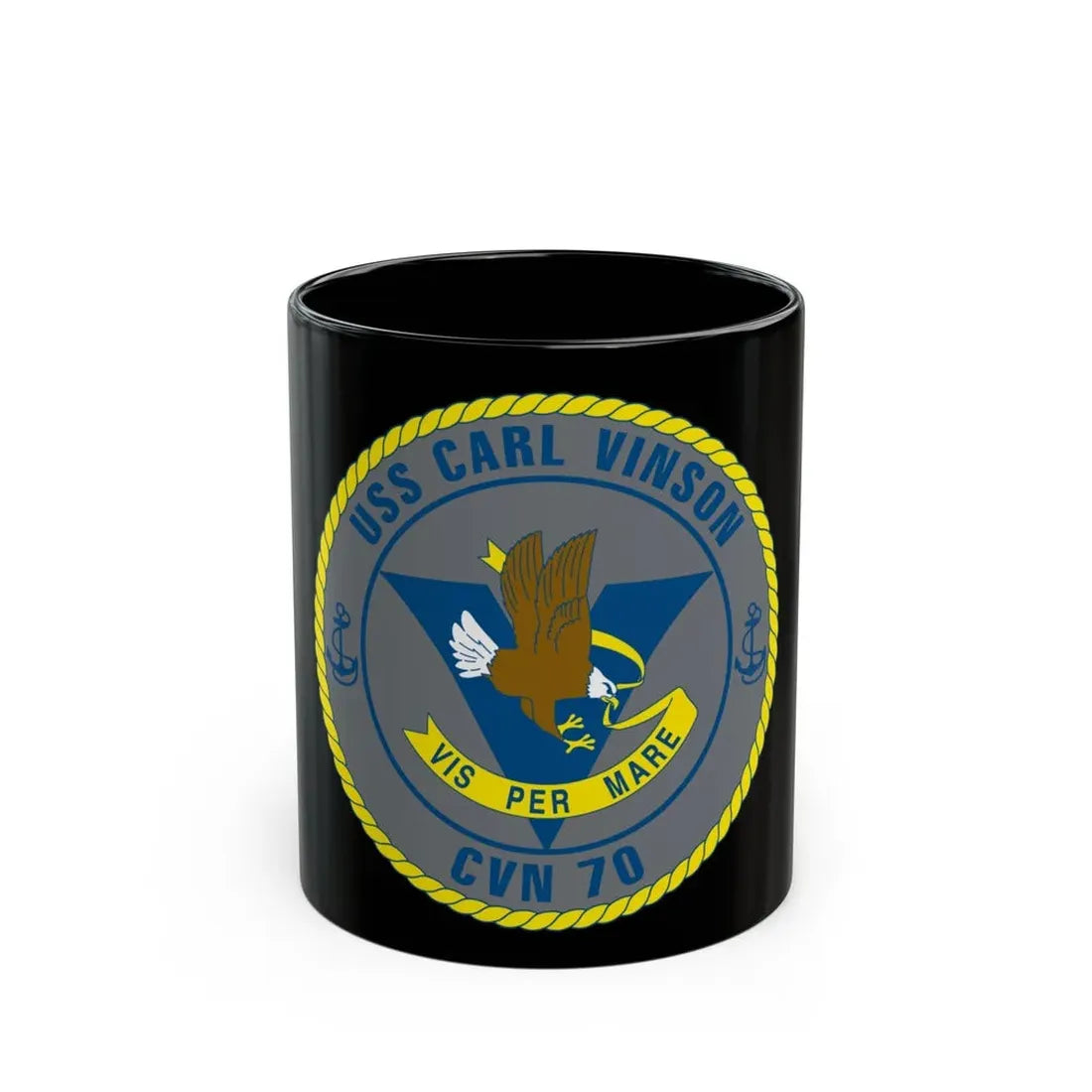 USS Carl Vinson CVN 70 (U.S. Navy) Black Coffee Mug 11oz - Go Mug Yourself