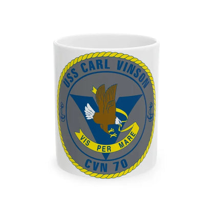 USS Carl Vinson CVN 70 (U.S. Navy) White Coffee Mug 11oz - Go Mug Yourself