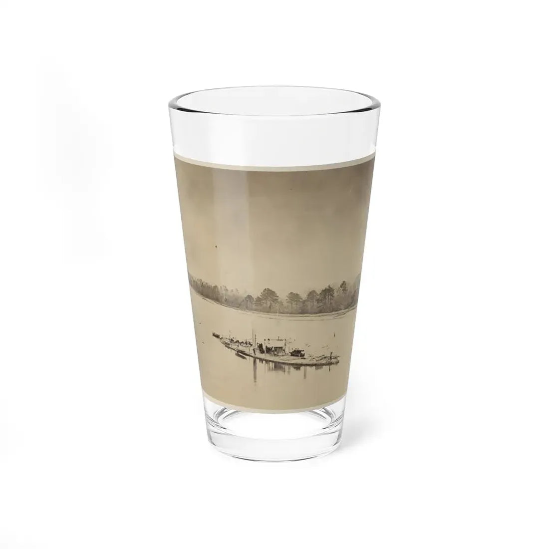 U.S.S. Casco, Light Draft Monitor, In The James River (U.S. Civil War) Pint Glass 16oz 16oz - Go Mug Yourself