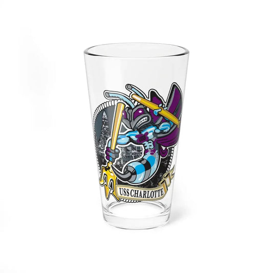 USS Charlotte SSN 766 (U.S. Navy) Pint Glass 16oz 16oz - Go Mug Yourself