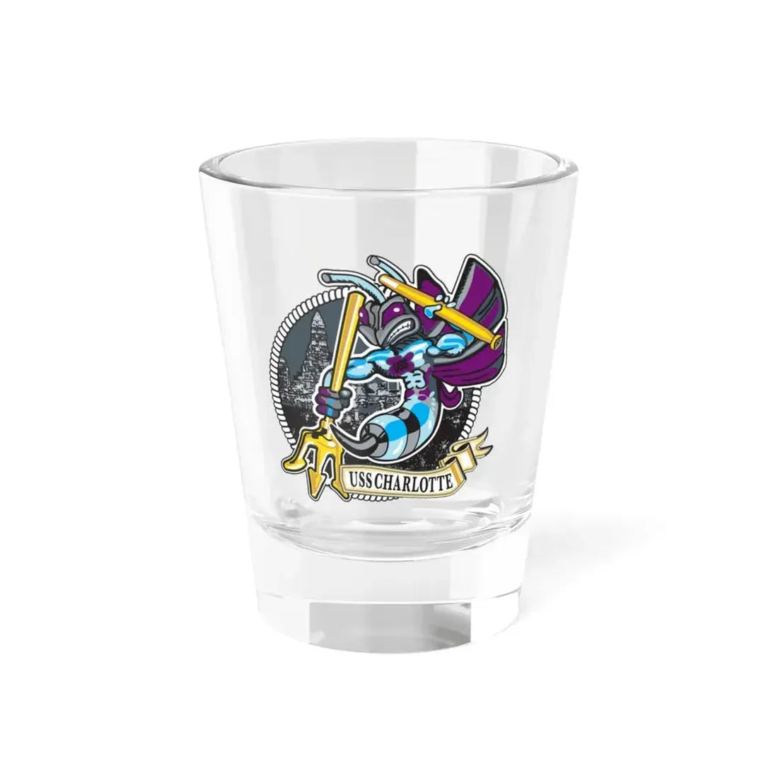 USS Charlotte SSN 766 (U.S. Navy) Shot Glass 1.5oz 1.5oz - Go Mug Yourself