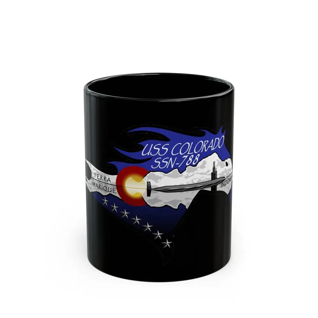 USS Colorado v2 (U.S. Navy) Black Coffee Mug - Go Mug Yourself