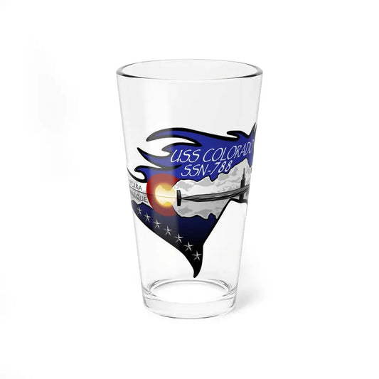 USS Colorado v2 (U.S. Navy) Pint Glass 16oz 16oz - Go Mug Yourself