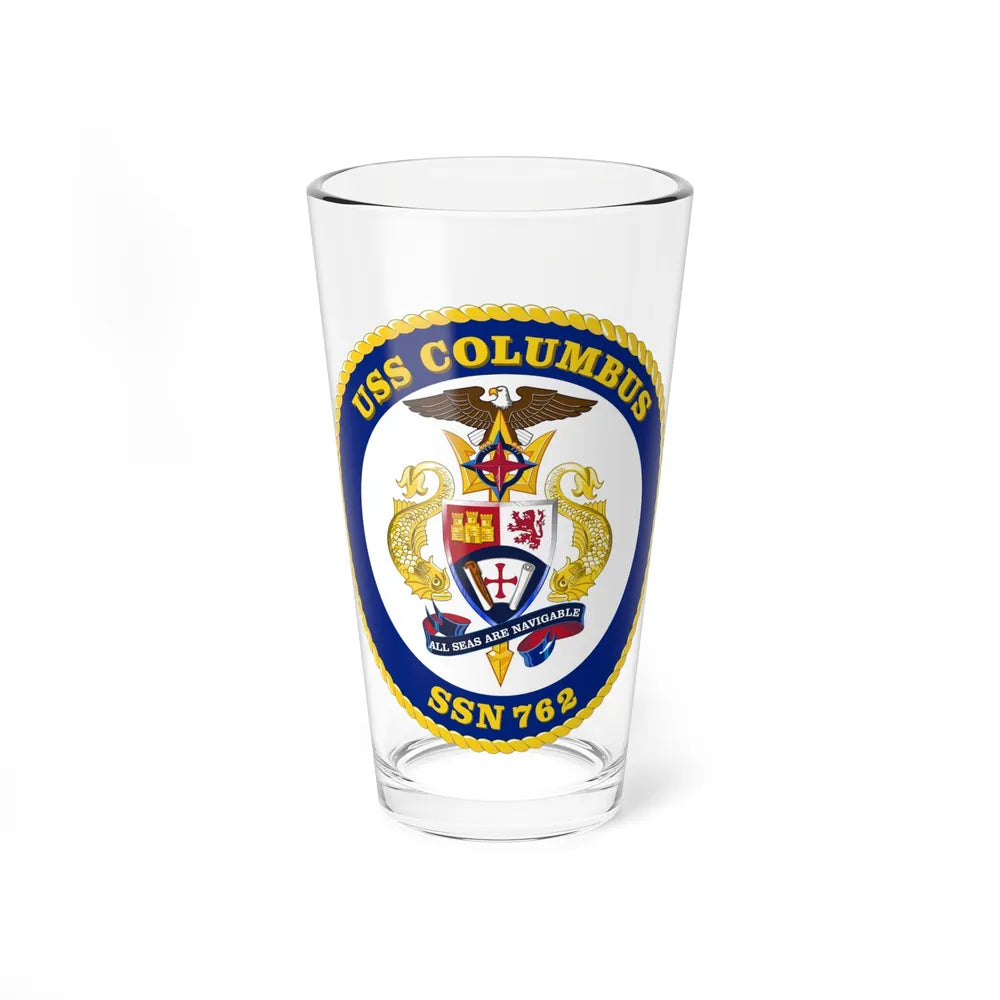 USS Columbus SSN 762 (U.S. Navy) Pint Glass 16oz-16oz-Go Mug Yourself