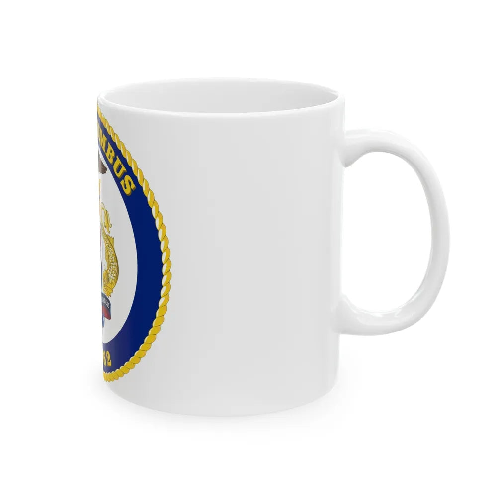 USS Columbus SSN 762 (U.S. Navy) White Coffee Mug-Go Mug Yourself